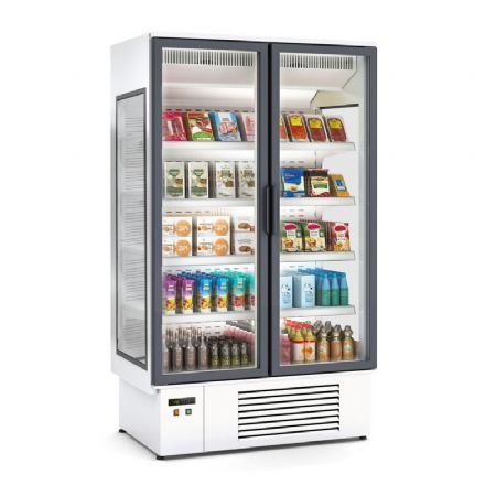 Vitrine verticale de Boucherie avec 2 portes et cots vitrs -1 / +5C (M1) - 1268x771x2160   mm