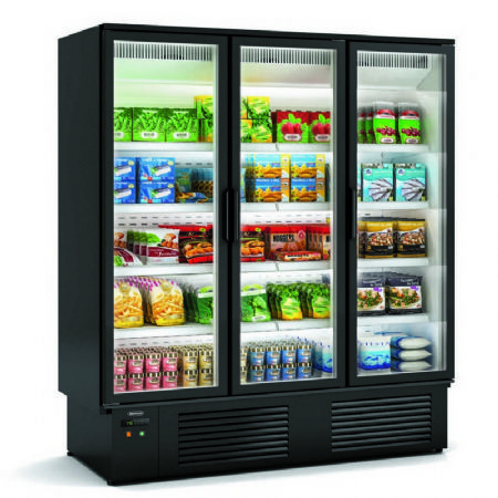 Vitrine verticale pro avec 3 portes et cots pleins -15 / -18C - 1908x771x2160 mm