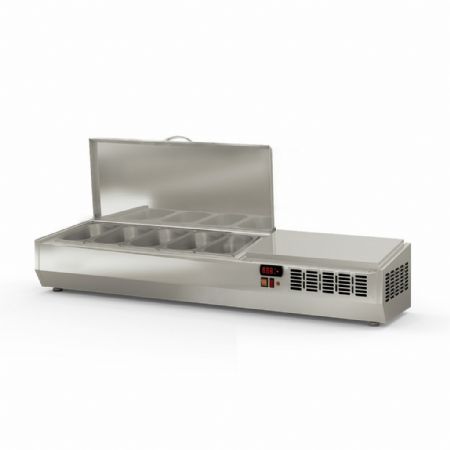 Saladette à Poser couvercle inox 5GN1/4 L +2°/+8°C - Coreco - EI135-T-1/4