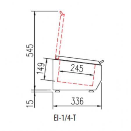 Saladette à Poser avec couvercle inox pour 8 bacs GN 1/4 positive - Coreco - EI180-T-1/4