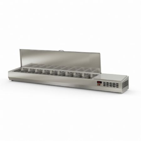 Saladette à Poser avec couvercle inox 10GN1/3 L +2°C/+8°C - Coreco - EI225-T-1/3 Saladette à Poser avec couvercle inox 10GN1/3 L +2°C/+8°C - Coreco - EI225-T-1/3