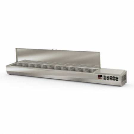 Saladette à Poser avec couvercle inox 10GN1/4 L +2°C/+8°C - Coreco - EI225-T-1/4 Saladette à Poser avec couvercle inox 10GN1/4 L +2°C/+8°C - Coreco - EI225-T-1/4