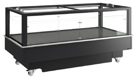 Conglateur/rfrigrateur polyvalent de -18  +5C avec 2 portes coulissantes vitres  - 427L