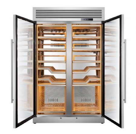 Cave  vins professionnelle 2 portes vitres - 144 bouteilles