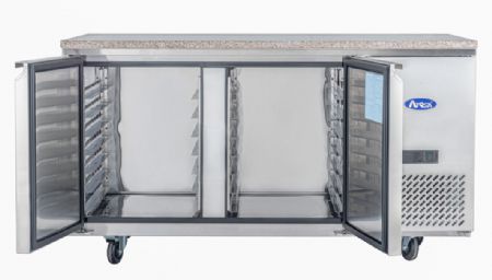 Table pâtissière positive en marbre 2 portes 600x400 580 L