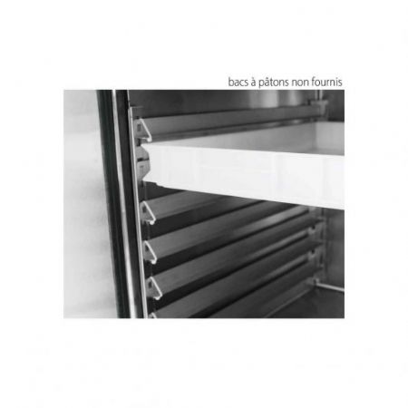Table réfrigérée positive 400x600 tropicalisée 2 portes -2/+8 °C avec dosseret inox