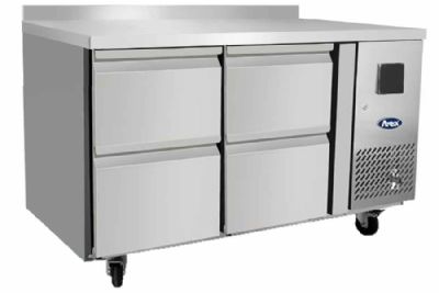 Table réfrigérée positive GN 1/1 équipée de 4 compartiments tiroirs
