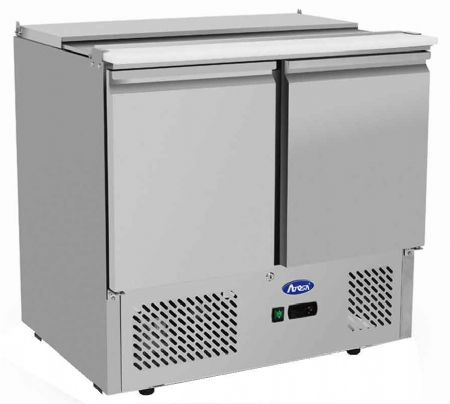 Saladette réfrigérée GN1/1 CAPOT INOX 2 PORTES - Atosa - ESL3800GR