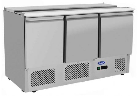 Saladette réfrigérée GN1/1 CAPOT INOX 3 PORTES - Atosa - ESL3850GR