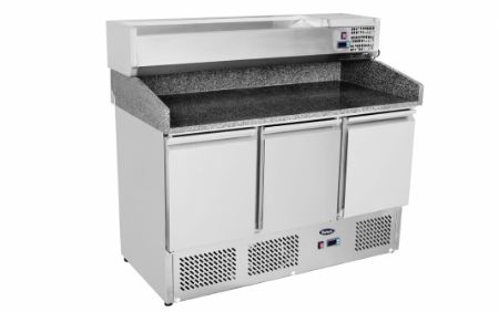 Meuble à pizzas compact GN1/1 positif 3 portes 380 L -2+8 °C