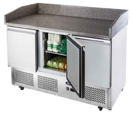 Meuble à Pizzas GN1/1 3 portes avec dessus granit 380 L positif - Atosa - ESL3852GR