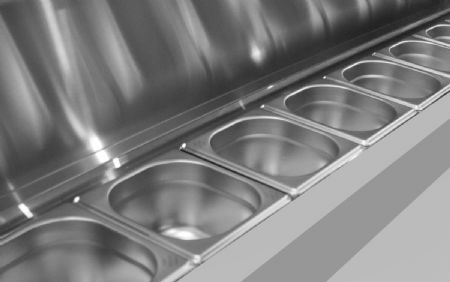 Meuble à Pizzas de préparation GN1/1 3 portes positif 380 L - Atosa - ESL3853GR