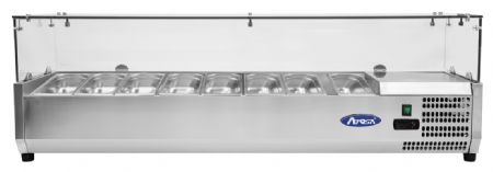 Saladette à Poser VRX1800/380 VITRE avec couvercle vitré, 67 L, positive - Atosa - ESL3888GR-V