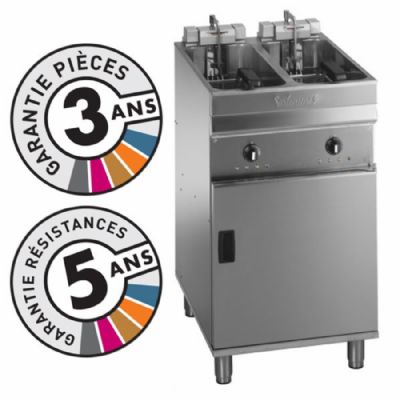Friteuse électrique sur coffre Valentine avec 2 bacs 2x10 L puissance 14,4 kW Friteuse électrique sur coffre Valentine avec 2 bacs 2x10 L puissance 14,4 kW