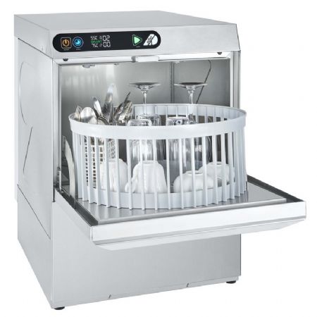 Lave verres acier inoxydable avec pompe de vidange panier 400x400 mm - 9L