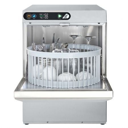 Lave verres acier inoxydable avec pompe de vidange panier 400x400 mm - 9L