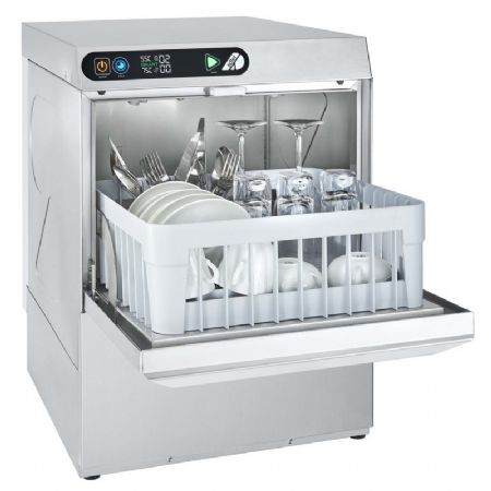 Lave verres acier inoxydable avec pompe de vidange panier 400x400 mm - 9L