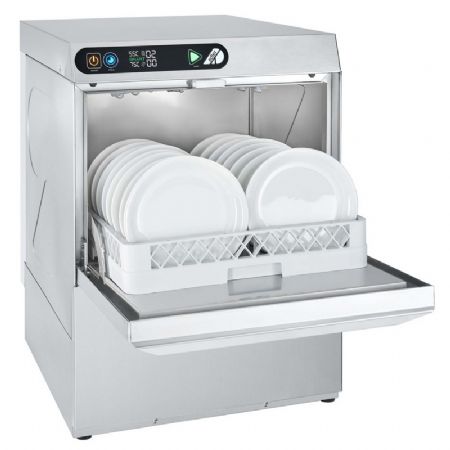 Lave vaisselle pro triphas avec kit doseur et pompe de vidange paniers 500x500mm - 17L