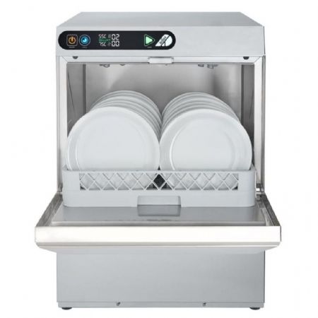 Lave-Vaisselle professionnel avec adoucisseur et pompe de vidange - Adler - EVO50DPAD/MONO