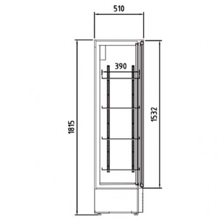 Armoire réfrigérée professionnelle 200 L 1 porte vitrée blanche - Docriluc - EVR-440