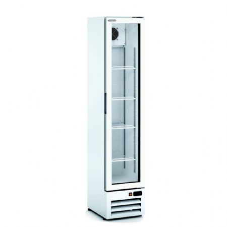 Armoire réfrigérée professionnelle 200 L 1 porte vitrée blanche - Docriluc - EVR-440