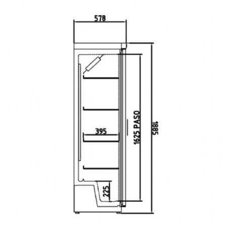 Armoire réfrigérée positive 1 porte vitrée blanche 348 L - Docriluc - EVR-620