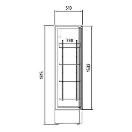 Armoire réfrigérée professionnelle 385 L porte vitrée blanche - Docriluc - EVR-750