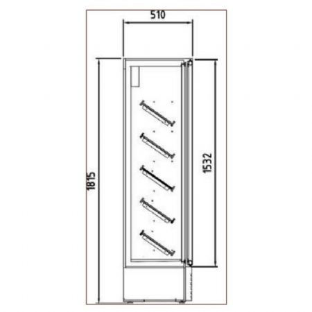 Armoire  vins positive noire 1 porte vitre  +4 / +8C - 200L