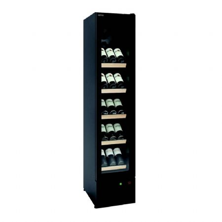 Armoire  vins positive noire 1 porte vitre  +4 / +8C - 200L