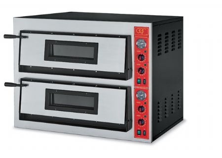 Four à pizza électrique professionnel monophasé ou triphasé 2 chambres 4+4 pizzas Ø 36 cm - GGF - F 72/44 Four à pizza électrique professionnel monophasé ou triphasé 2 chambres 4+4 pizzas Ø 36 cm - GGF - F 72/44