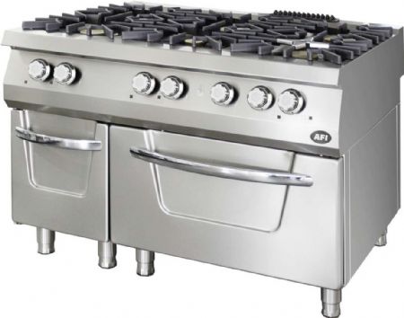 Fourneau profondeur 900 Gaz 6 brûleurs 56 kW sur four - Afi-Collin-Lucy - F6G9FG120LP Fourneau profondeur 900 Gaz 6 brûleurs 56 kW sur four - Afi-Collin-Lucy - F6G9FG120LP