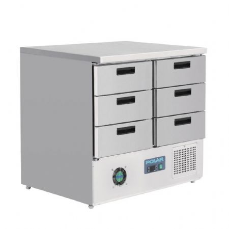 Table desserte réfrigérée positive 240 L 6 tiroirs - Polar - FA440