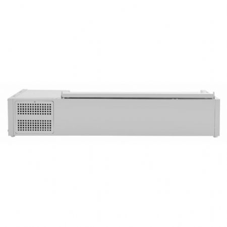 Saladette à Poser avec couvercle à charnière 5 x 1/4 GN positive - Polar - FA854