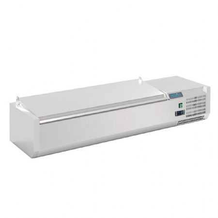 Saladette à Poser avec couvercle à charnière 5 x 1/4 GN positive - Polar - FA854