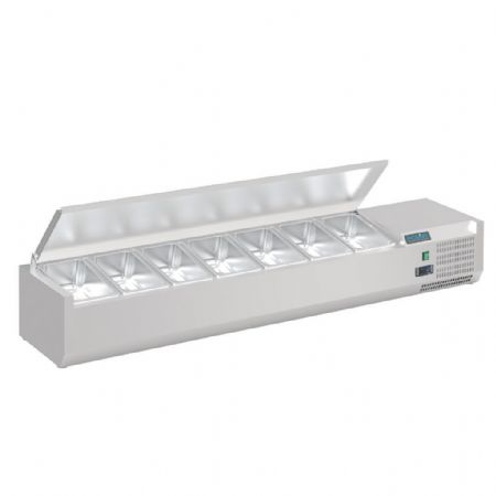 Saladette à Poser 7 Bacs GN 1/4 Positive - Polar - FA855