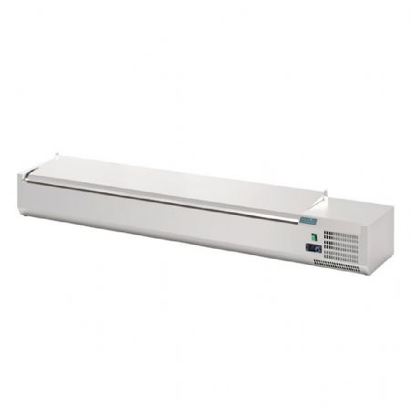 Saladette à Poser avec couvercle à charnière 8 bacs GN 1/4 positive - Polar - FA856