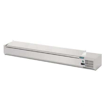 Saladette à Poser avec couvercle à charnière 10 bacs GN 1/4 positive - Polar - FA857
