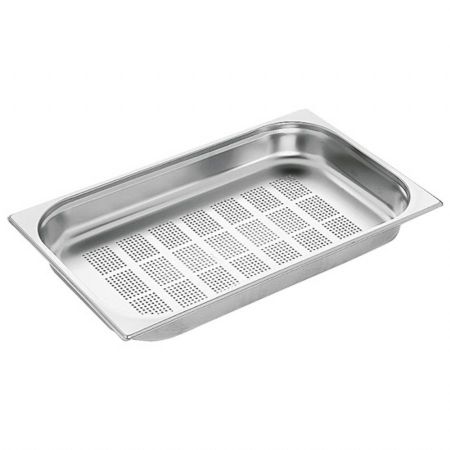 Bac GN perforé en inox, GN 1/1 h=65 mm - Virtus - FAA0041