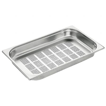 Bac GN perfor en inox, GN 2/3 h=40 mm