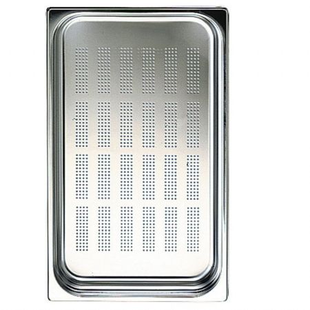 Bac GN perforé en inox, GN 1/1 h=100 mm - Virtus - FAA0049