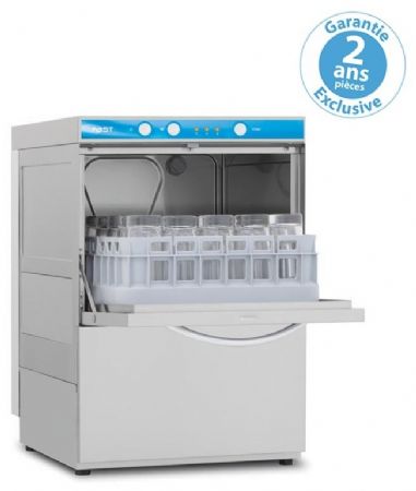 Lave-verres professionnel panier 350 x 350 mm avec adoucisseur et pompe de vidange - Furnotel - FAST135APV1
