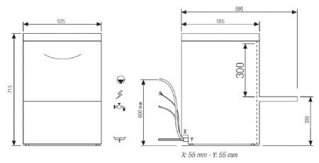 Lave-verres professionnel Panier 450 x 450 mm - Furnotel - FAST145DG