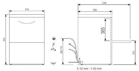 Lave-vaisselle professionnel panier 500 x 500 mm - Furnotel - FAST161DG