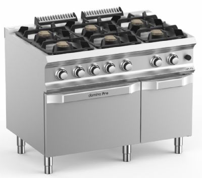 Cuisinire gaz sur four gaz 6 bruleurs 5,5kW - Profondeur 700mm