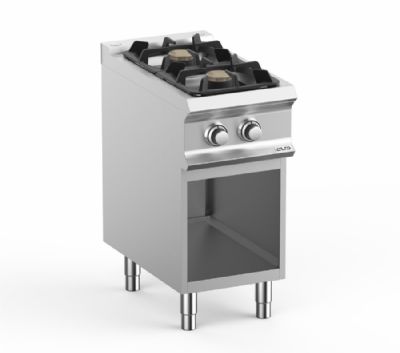 Cuisinire gaz sur armoire ouverte 2 bruleurs 5,5kW - Profondeur 700mm