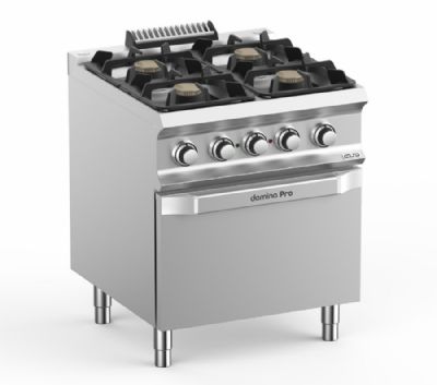 Cuisinire gaz sur four lectrique ventil 4 bruleurs 7kW - profondeur 700mm