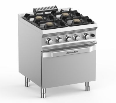 Cuisinire gaz sur armoire ferme 6 bruleurs 5,5kW - Profondeur 700mm