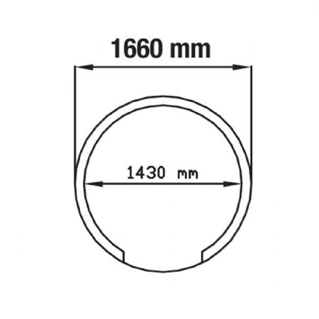 Four à pizza professionnel en acier peint diamètre 1450 mm 8 à 10 pizzas entièrement réfractaire - Diamond - FBK-1450