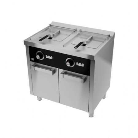 Friteuse cuisine pro profondeur 600 Monophasé 2 cuves 10+10 L 16000 kW - Hr Fainca - FD10L10L8M600E Friteuse cuisine pro profondeur 600 Monophasé 2 cuves 10+10 L 16000 kW - Hr Fainca - FD10L10L8M600E