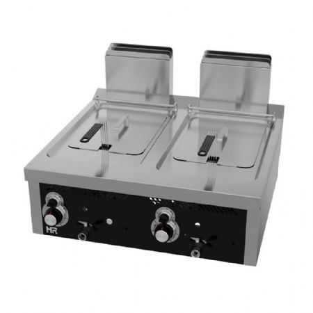 Friteuse cuisine pro profondeur 750 Monophasé 2 cuves 12+12 L 18000 kW - Hr Fainca - FDG12L12L750S Friteuse cuisine pro profondeur 750 Monophasé 2 cuves 12+12 L 18000 kW - Hr Fainca - FDG12L12L750S